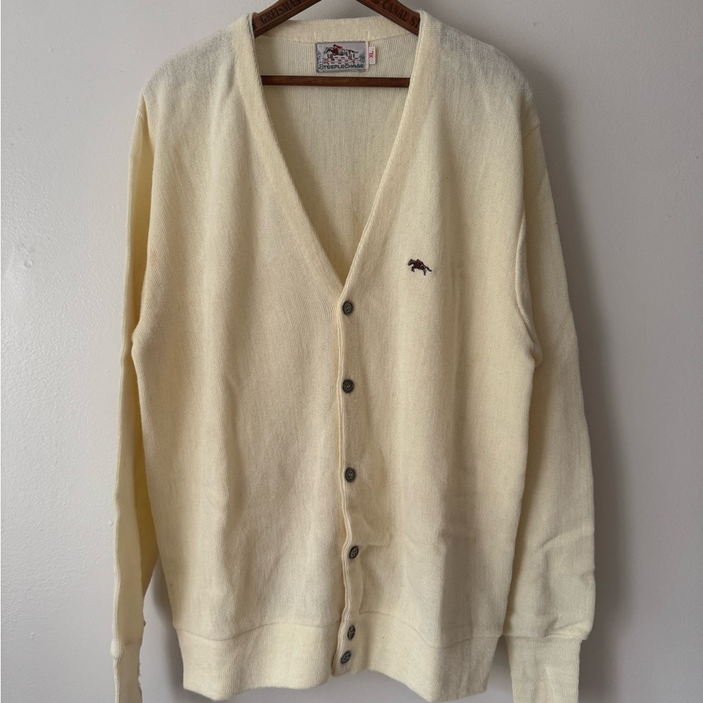 Vintage Cream Steeplechase Men’s Cardigan